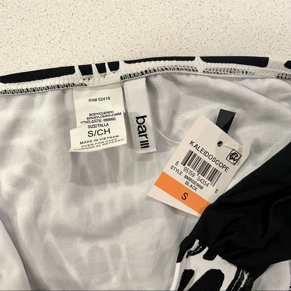 Bar III Bikini Black & White Kaleidoscope Bottoms! - Picture 4 of 5